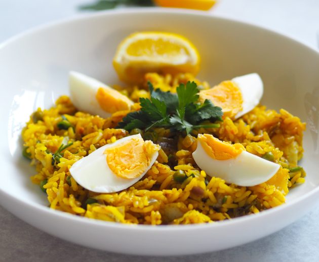 Kedgeree jeb rīsi ar lasi un olu