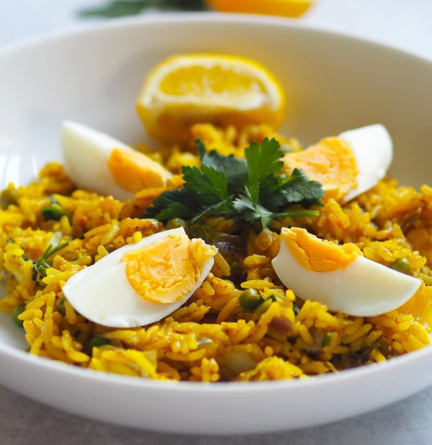 Kedgeree jeb rīsi ar lasi un olu